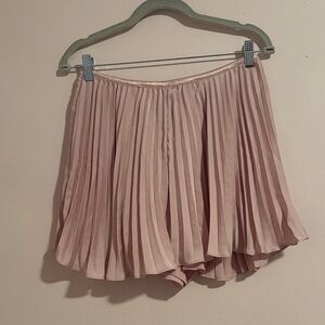Anthropologie Blush Pleated Mini Skort Medium